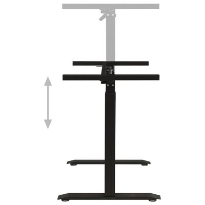 vidaXL stel til hæve-/sænkebord manuel betjening højdejusterbar sort