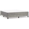 vidaXL Boxspring sengeramme Lysegr&aring; 180x200 cm Fl&oslash;jl