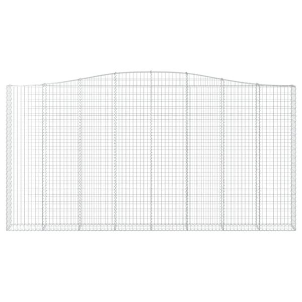 vidaXL buede gabionkurve 4 stk. 400x30x200/220 cm galvaniseret jern