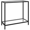 vidaXL konsolbord 80x35x75 cm h&aelig;rdet glas transparent