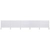 vidaXL 5-panels læsejl 600x120 cm stof sandhvid