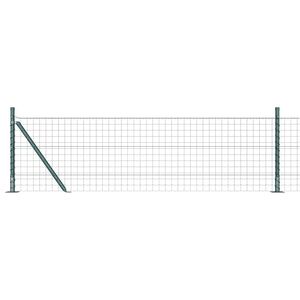 vidaXL Eurohegn med betonbund 10 x 0,6 m PVC-belagt st&aring;l Gr&oslash;n Mesh