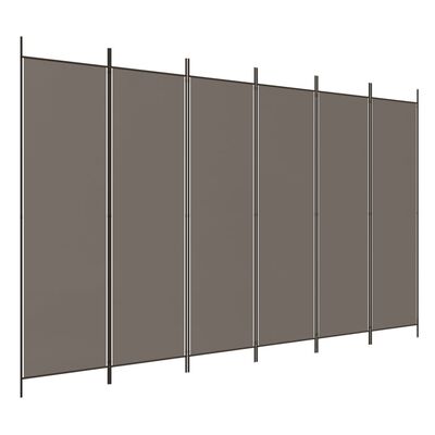 vidaXL 6-panels rumdeler 300x220 cm stof antracitgrå