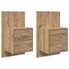vidaXL V&aelig;gmonteret natbord 2 pcs Artisan Egetr&aelig; 48,5 x 32,5 x 80 cm