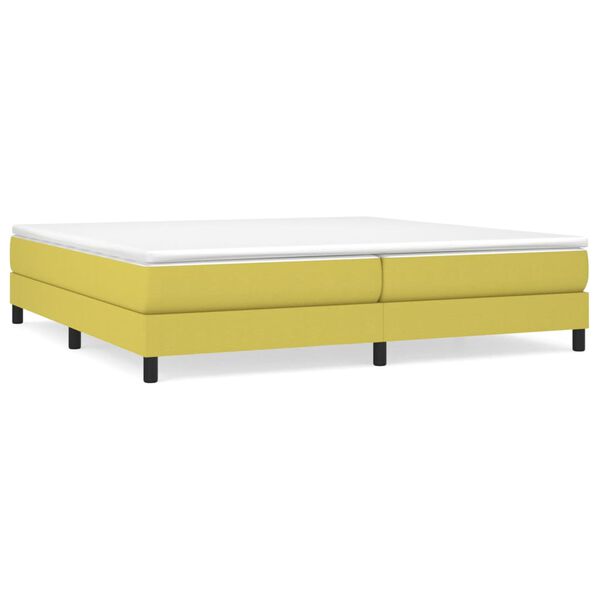 vidaXL Boxspring sengeramme Gr&oslash;n 200x200 cm Stof