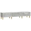 vidaXL TV-skab 147 x 34,5 x 30 cm Betongr&aring; Konstrueret tr&aelig;