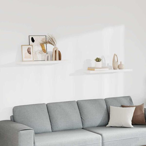 vidaXL v&aelig;ghylder 2 stk. 90x23,5x3,8 cm MDF hvid