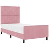 vidaXL Box spring seng med hovedg&aelig;rde Lyser&oslash;d 90 x 190 cm Fl&oslash;jl