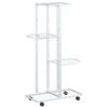 vidaXL blomsterstativ 4 niveauer med hjul 44x23x80 cm jern hvid