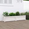vidaXL plantekasse 150x31x31 cm massivt fyrretræ hvid