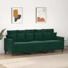 vidaXL 3-personers sofa 180 cm fl&oslash;jl m&oslash;rkegr&oslash;n