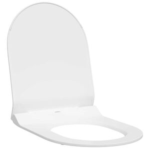 vidaXL Toilet sæde Indstillelig Hvid 48,5 x 36 x 5 cm Polypropylen