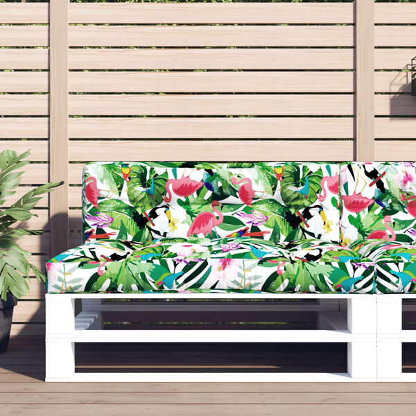 vidaXL pallehynde 120x40x12 cm stof flerfarvet