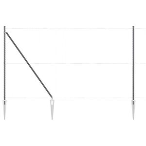 vidaXL Hegnsp&aelig;l 13 pcs Gr&aring; St&aring;l