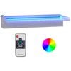 vidaXL vandfald med LED'er og RGB-farver 45 cm rustfrit st&aring;l