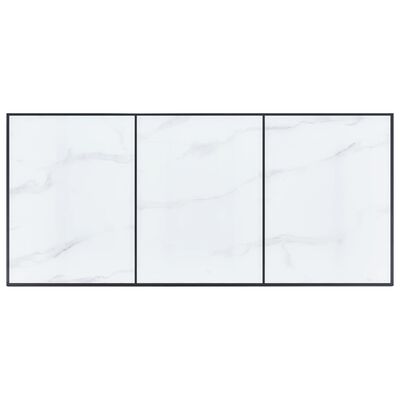 vidaXL spisebord 200 x 100 x 75 cm hærdet glas hvid