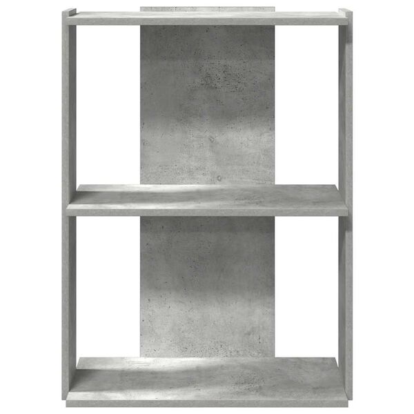 vidaXL bogreol 60x30x80 cm 3 hylder konstrueret træ betongrå