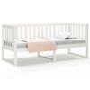 vidaXL daybed med reol uden madras 75x190 cm massivt fyrretr&aelig; hvid