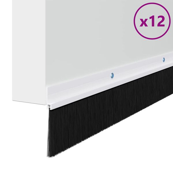 vidaXL Skruemonterede d&oslash;rb&oslash;rste t&aelig;tninger 12 pcs Hvid 100 cm