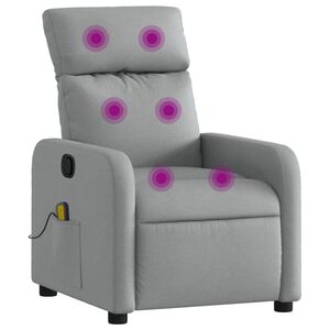 vidaXL massagestol stof lysegr&aring;