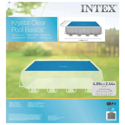 Intex solopvarmet poolovertræk 476x234 cm polyethylen blå