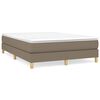vidaXL Boxspring sengeramme 140x200 cm stof gr&aring;brun