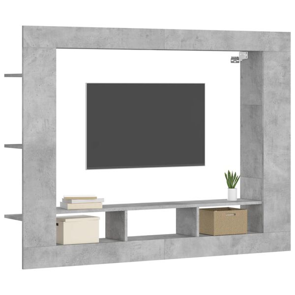 vidaXL tv-møbel 152x22x113 cm konstrueret træ betongrå