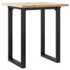 vidaXL spisebord 60x60x75,5 cm O-stel massivt fyrretr&aelig; og st&aring;l