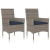 vidaXL havestole med hynder 2 stk. polyrattan gr&aring;