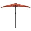 vidaXL altanparasol med aluminiumsstang 270x144x222 cm halv terrakotta