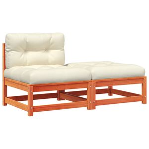 vidaXL sofa med hynder og fodskammel uden arml&aelig;n