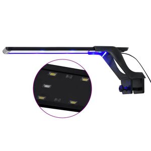 vidaXL LED-lampe til akvarium med klemme 35-55 cm bl&aring; og hvid