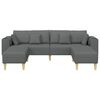 vidaXL Sofa med pude 3 pcs M&oslash;rkegr&aring; Stof