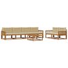 vidaXL Udend&oslash;rs sofagruppe med pude 7 pcs Naturlig og Beige