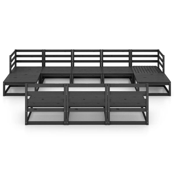 vidaXL lounges&aelig;t til haven 10 dele massivt fyrretr&aelig;