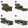 vidaXL Sovesofa Army Gr&oslash;n 194 x 67 x 82 cm Huahua Stof