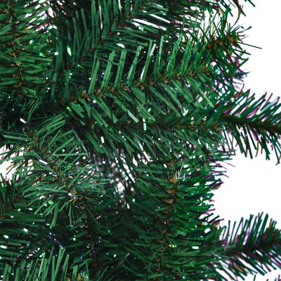 vidaXL kunstigt juletræ med farverige grene 210 cm PVC grøn