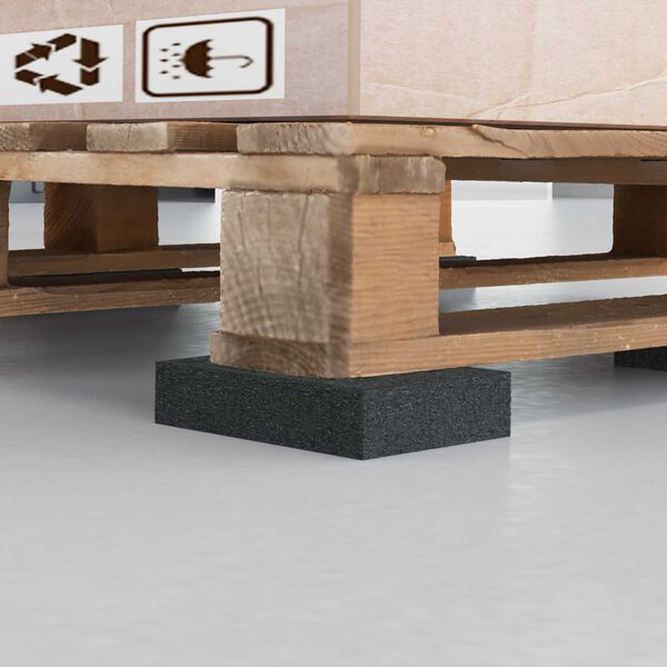 vidaXL Gummipude Sort Gummi