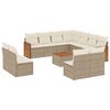 vidaXL sofas&aelig;t til haven 12 dele med hynder polyrattan beige
