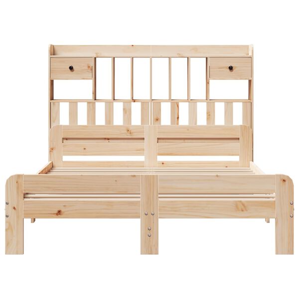 vidaXL seng med reol uden madras 150x200 cm massivt fyrretræ