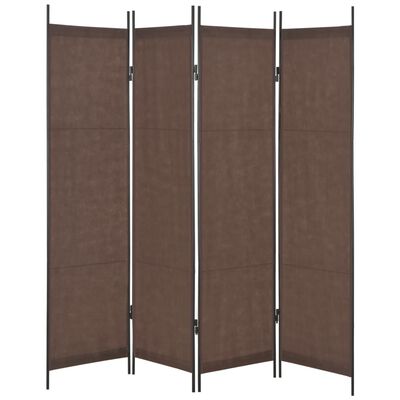 vidaXL 4-panels rumdeler 200 x 180 cm brun