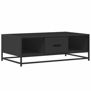 vidaXL sofabord 100x57x35 cm massivt konstrueret tr&aelig; og metal sort