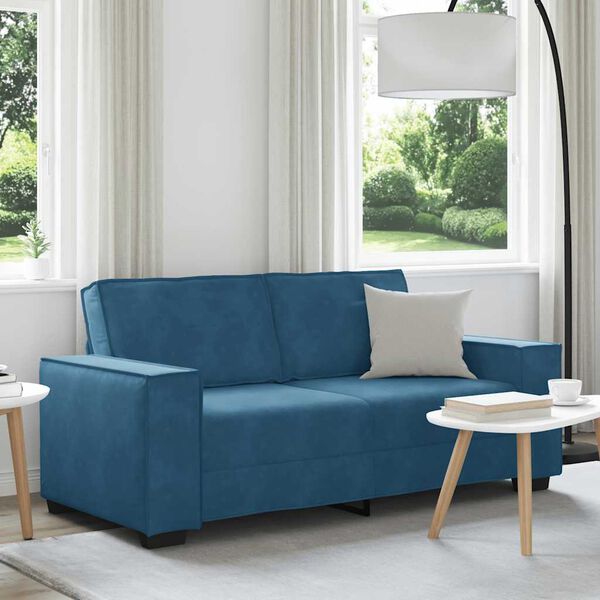 vidaXL 2-personers sofa 140 cm fl&oslash;jl bl&aring;