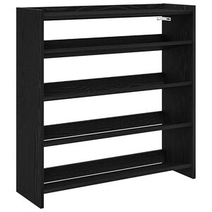 vidaXL skostativ 80x25x81 cm konstrueret tr&aelig; sort
