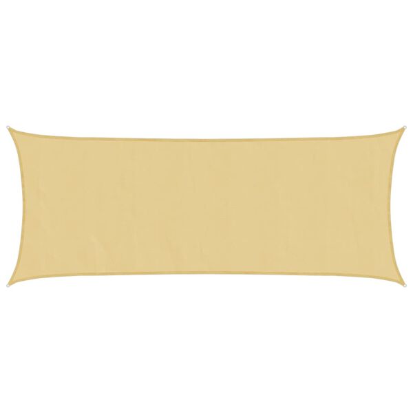 vidaXL solsejl 5x2 m 100 % polyesterstof sandfarvet