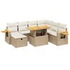 vidaXL sofas&aelig;t til haven 8 dele med hynder polyrattan beige