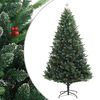 vidaXL kunstigt juletr&aelig; med r&oslash;de b&aelig;r 240 cm h&aelig;ngslet