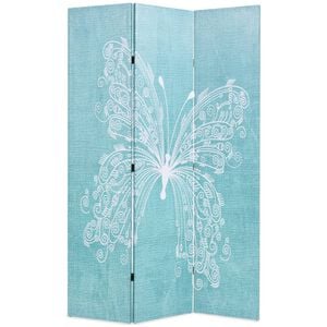 vidaXL foldbar rumdeler 120 x 170 cm sommerfugl bl&aring;