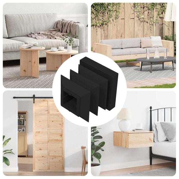 vidaXL Endekapsler 10909 pcs Sort 15 x 15 x 15 mm PP