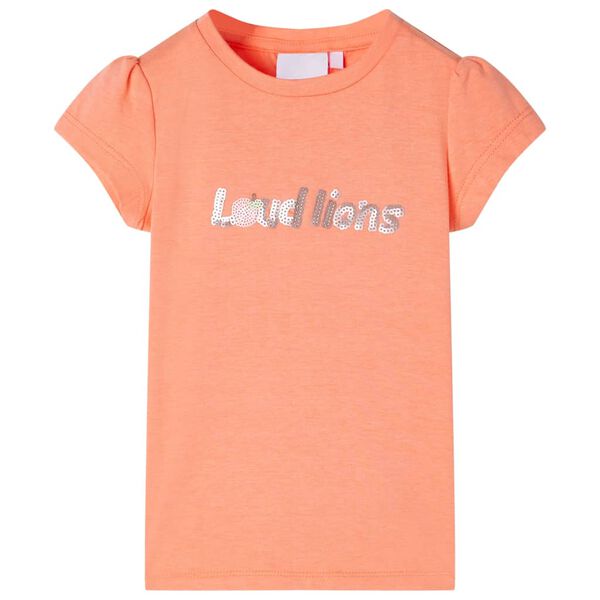 T-shirt til børn str. 92 neon-orange